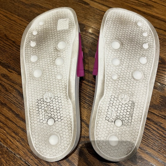 Valentino White and Pink Slide Sandals - Picture 6 of 6